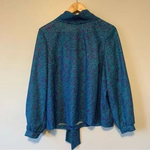 Dopamine clothing style vintage 90’s top teal purple Size large - Picture 7 of 8